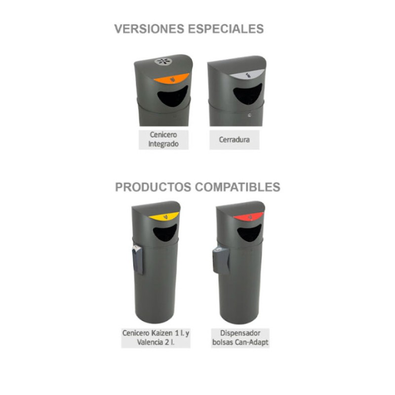 Paperera de reciclatge exterior Boston Selectiva 75 L i 100 L
